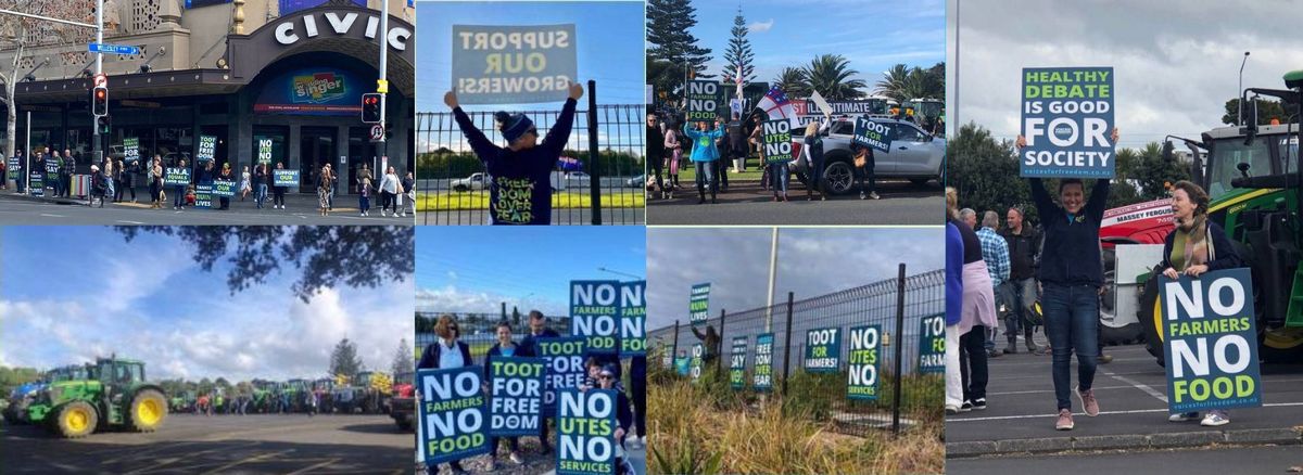 VFF supporters participate in the Groundswell 'Howl of a Protest' in July 2021